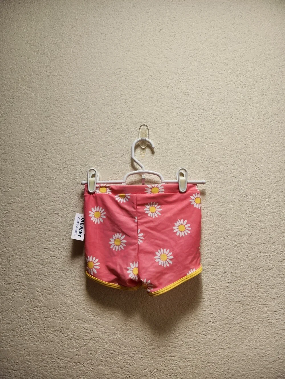 Old Navy Girls 4 Piece Matching Tankini Swim Set Pink Daisy Size Small